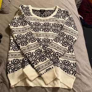 Black and white soft sweater